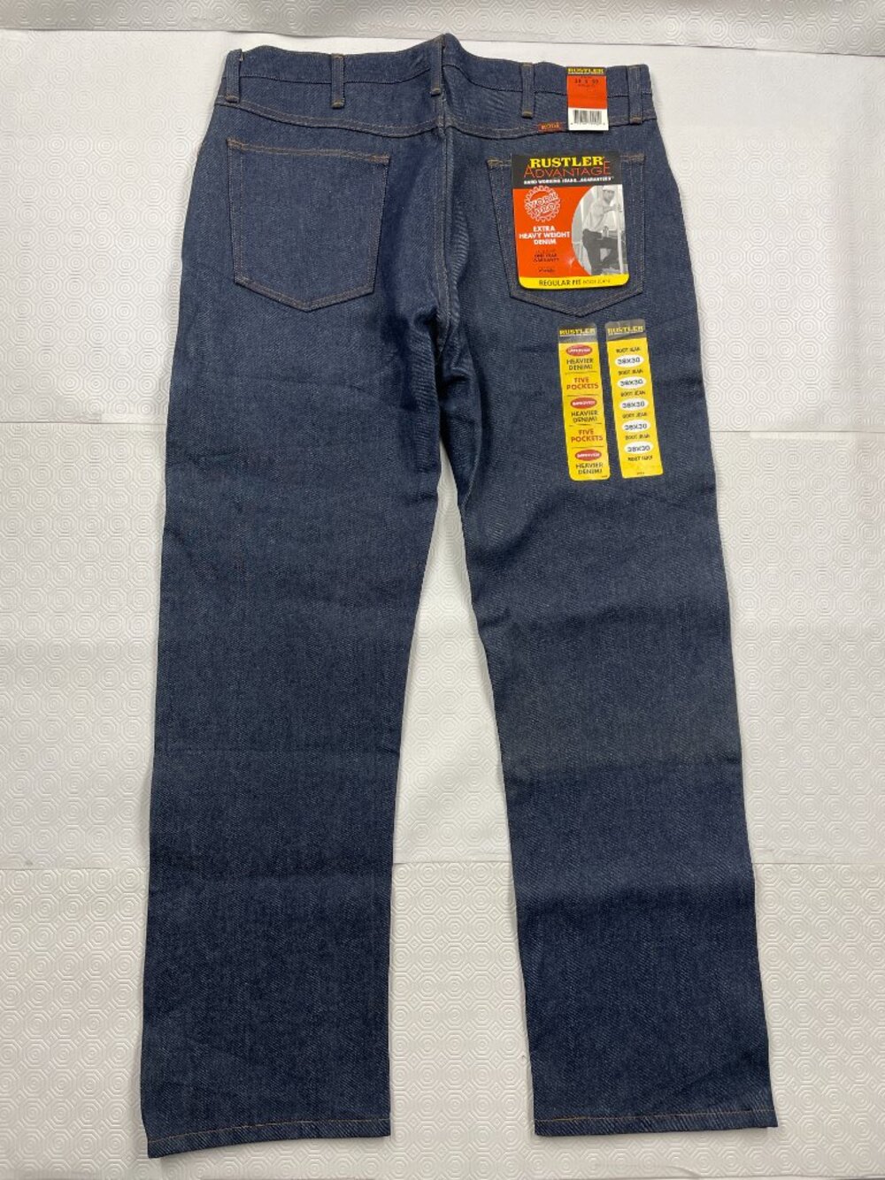 Wrangler Rustler Advantage Work Heavy Boot Cut Western Jeans 38x32 New Deadstock